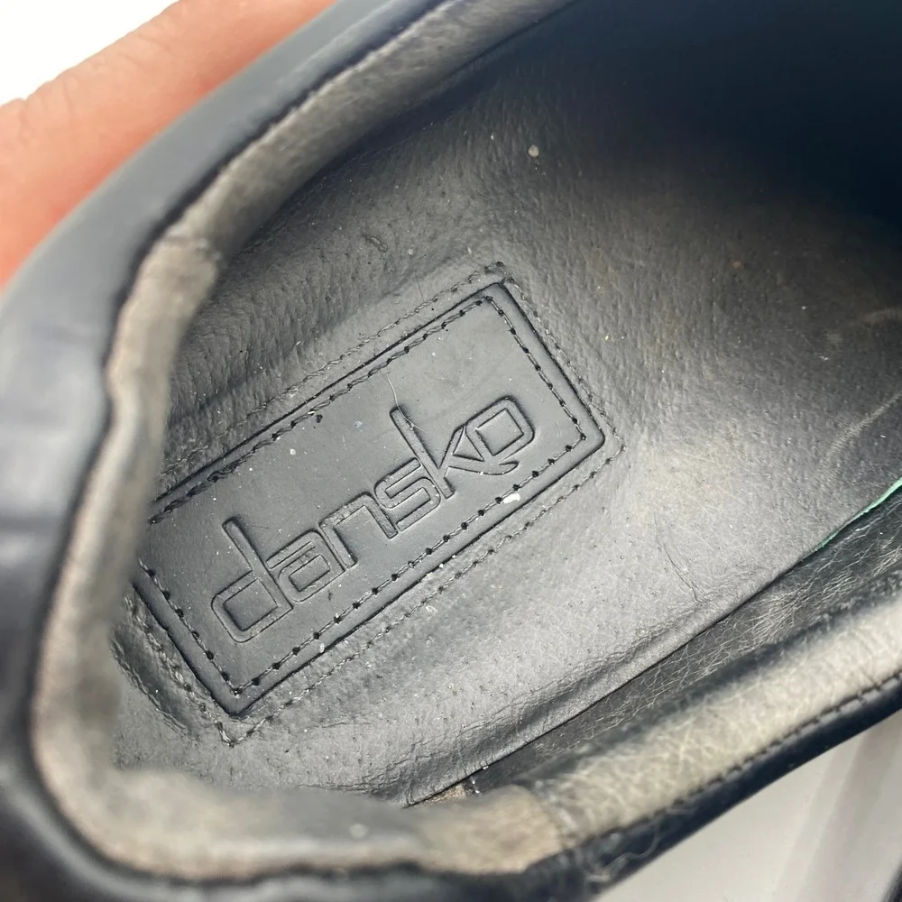 Dansko Wayne Slip On Loafers Men 45 Black Leather Comfort Work Shoe Professional